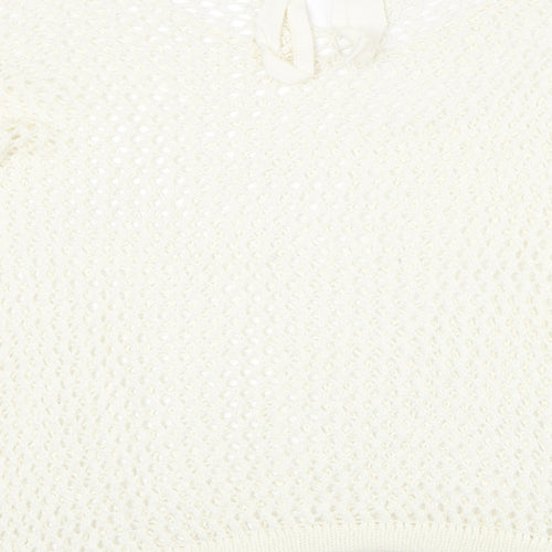 Kappahl Womens Ivory Scoop Neck Acrylic Pullover Jumper Size 16