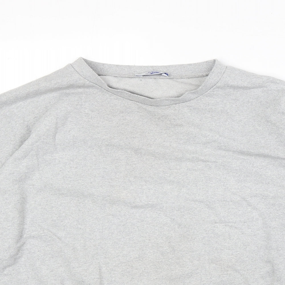Jetty Womens Grey Cotton Pullover Sweatshirt Size M Pullover