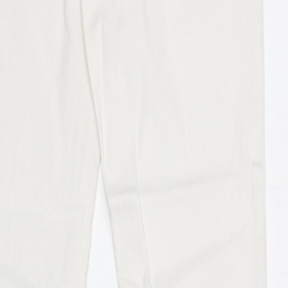 ASOS Womens White Cotton Skinny Jeans Size 8 Regular Zip