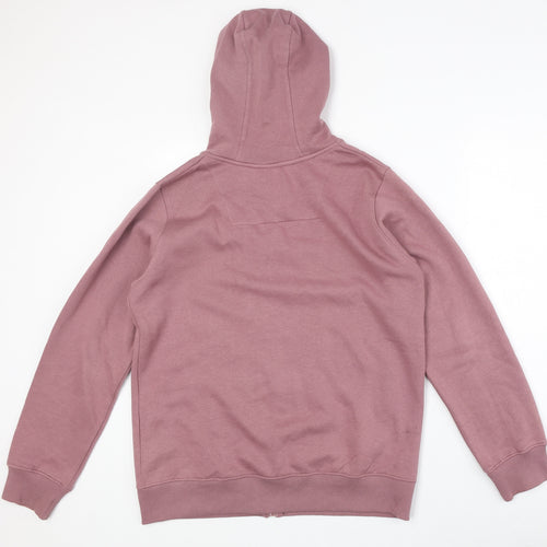 Rng Womens Pink Cotton Full Zip Hoodie Size 16 Zip