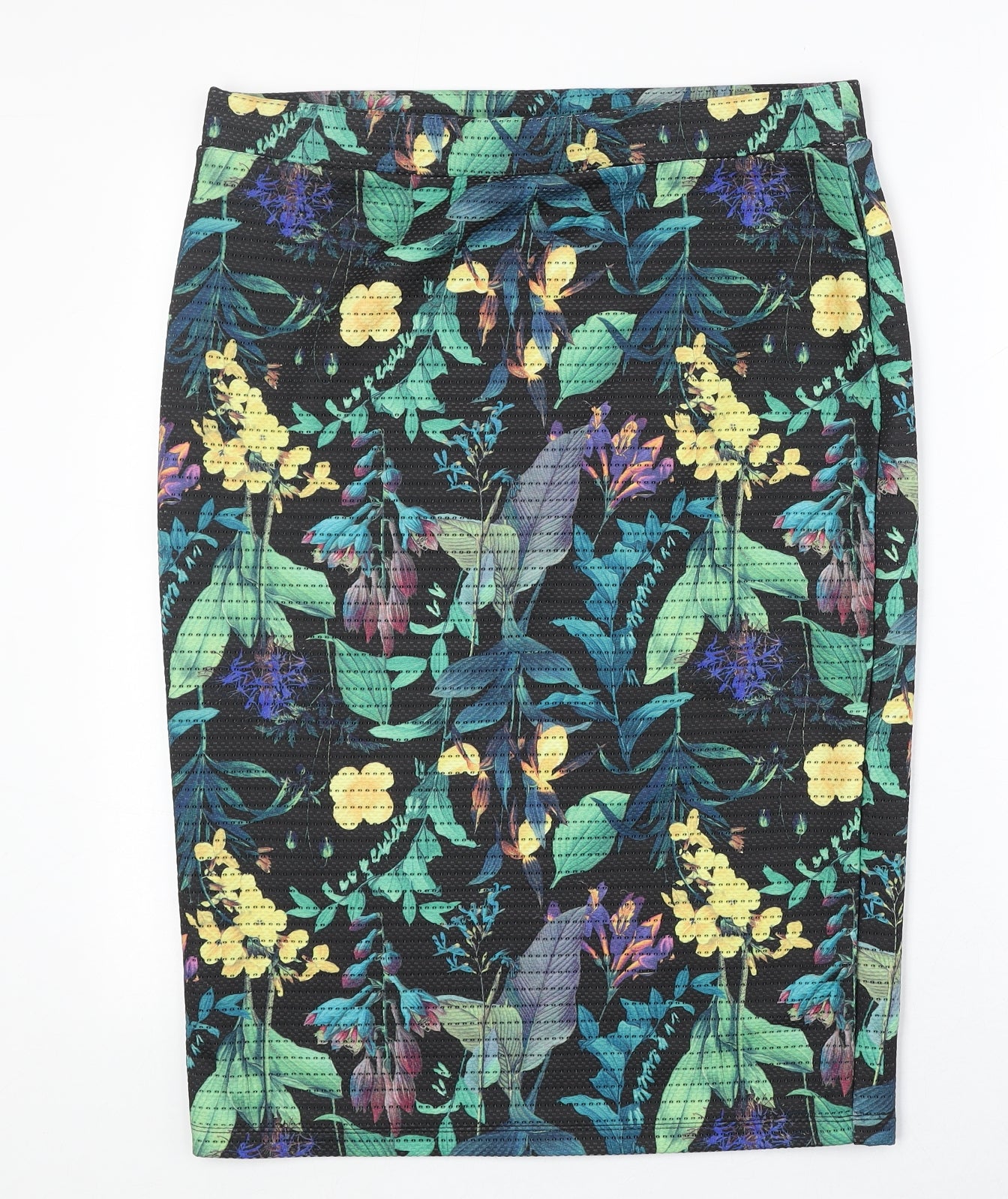 NEXT Womens Multicoloured Floral Polyester Straight & Pencil Skirt Size 14