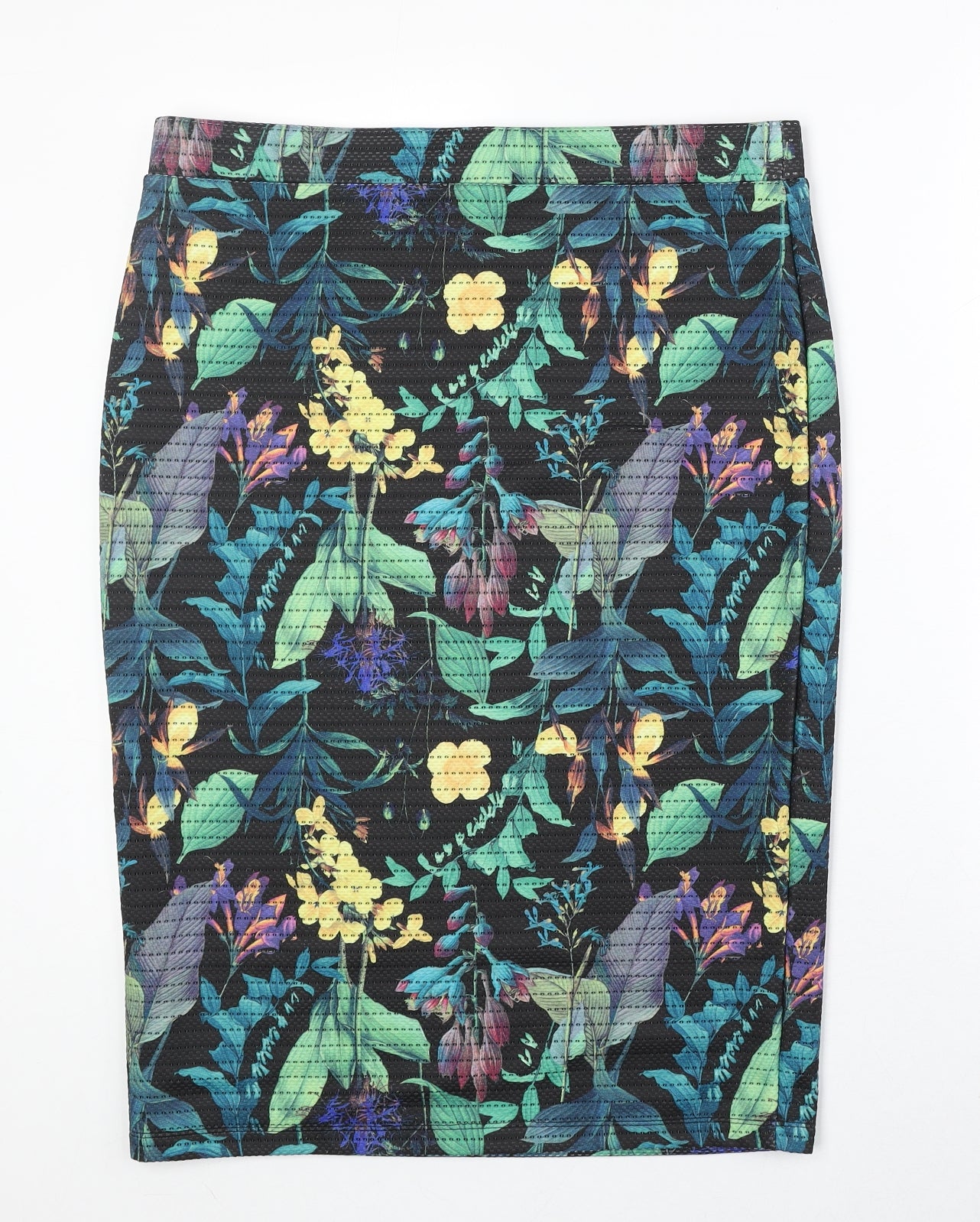 NEXT Womens Multicoloured Floral Polyester Straight & Pencil Skirt Size 14