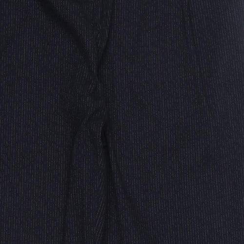 NEXT Womens Blue Striped Polyester Dress Pants Trousers Size 14 Regular Zip