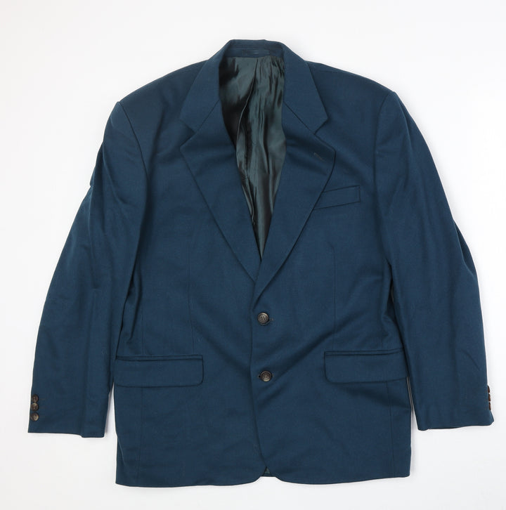 Principles Mens Blue Wool Jacket Suit Jacket Size 40 Regular
