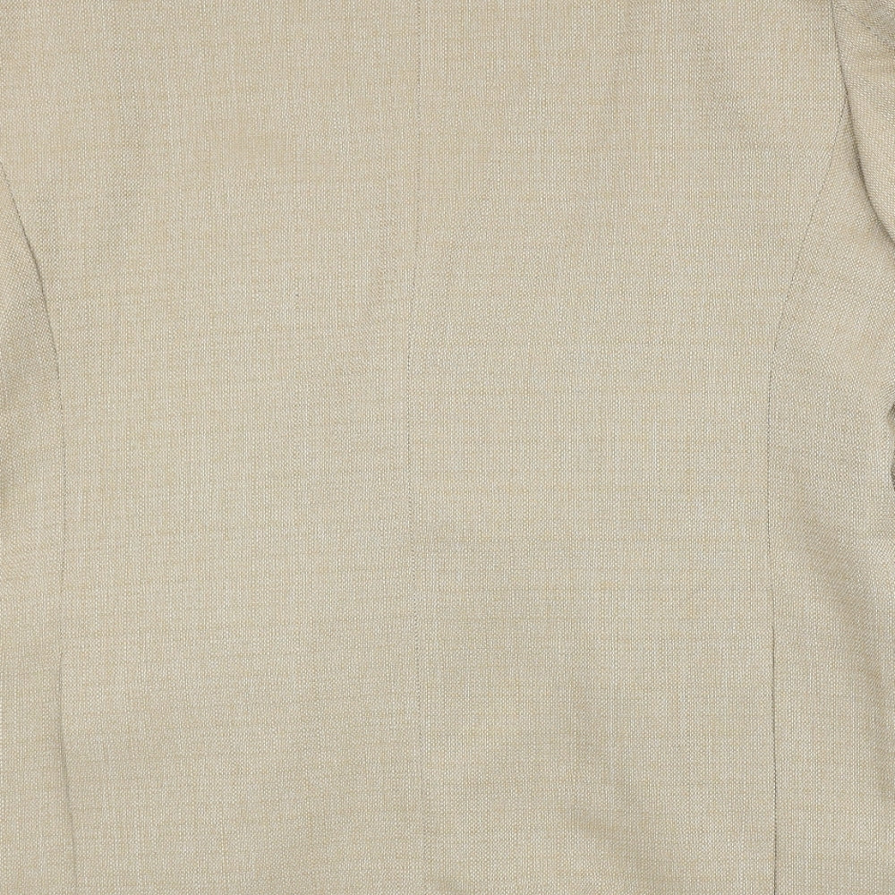 Jolliman Mens Beige Polyester Jacket Suit Jacket Size 42 Regular
