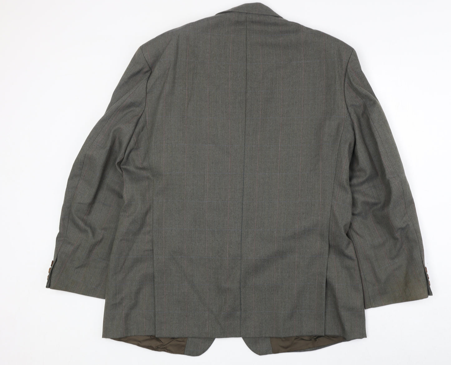 Marks and Spencer Mens Grey Check Polyester Jacket Suit Jacket Size 42 Regular