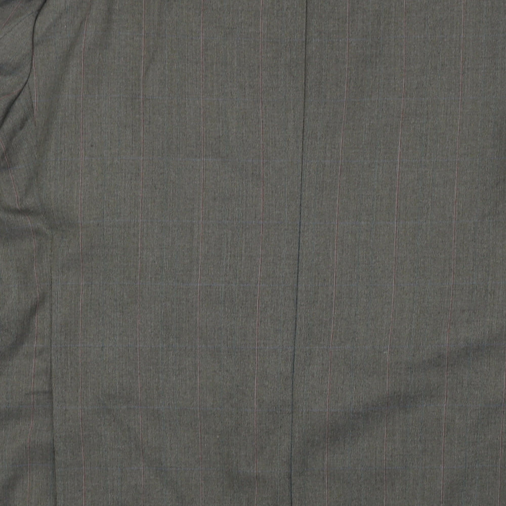 Marks and Spencer Mens Grey Check Polyester Jacket Suit Jacket Size 42 Regular