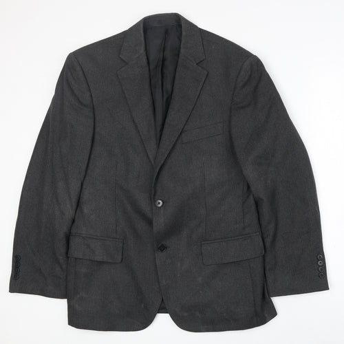Marks and Spencer Mens Grey Polyester Jacket Suit Jacket Size 38 Regular