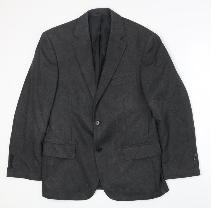 Marks and Spencer Mens Grey Polyester Jacket Suit Jacket Size 38 Regular
