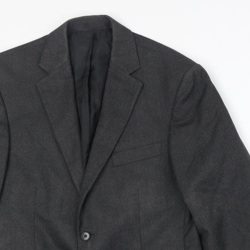 Marks and Spencer Mens Grey Polyester Jacket Suit Jacket Size 38 Regular