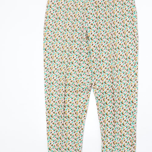 Louche Womens Multicoloured Geometric Polyester Trousers Size 8 Regular Zip