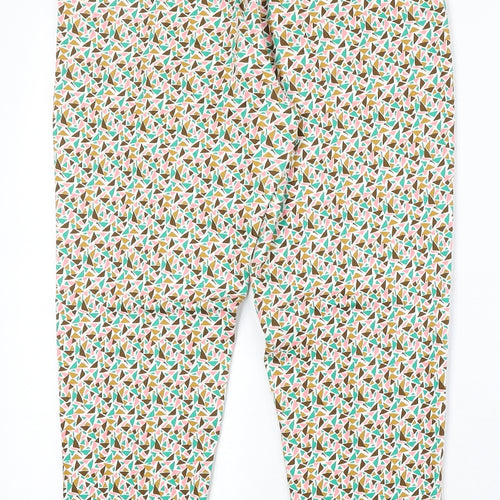 Louche Womens Multicoloured Geometric Polyester Trousers Size 8 Regular Zip