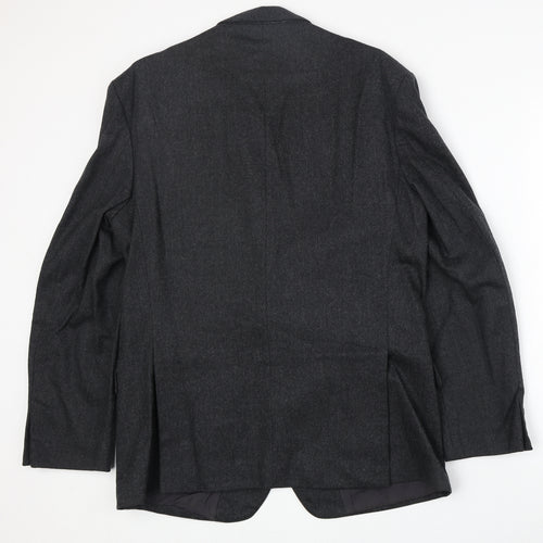 Burton Mens Grey Wool Jacket Suit Jacket Size 40 Regular