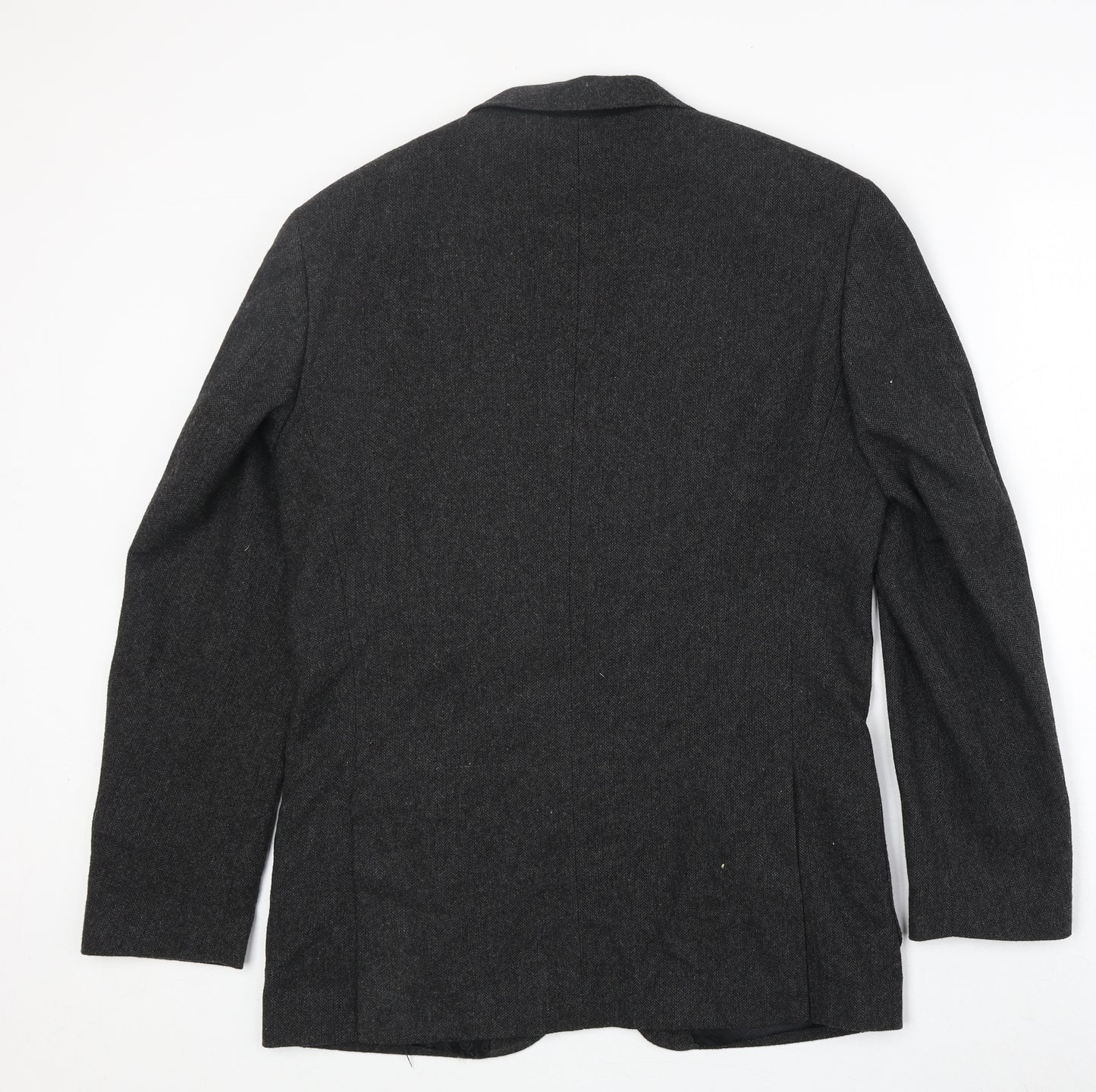 Aspen & Court Mens Grey Wool Jacket Blazer Size 38 Regular