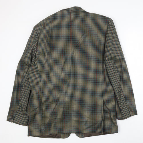 Greenwood Classic Mens Multicoloured Geometric Wool Jacket Blazer Size 42 Regular