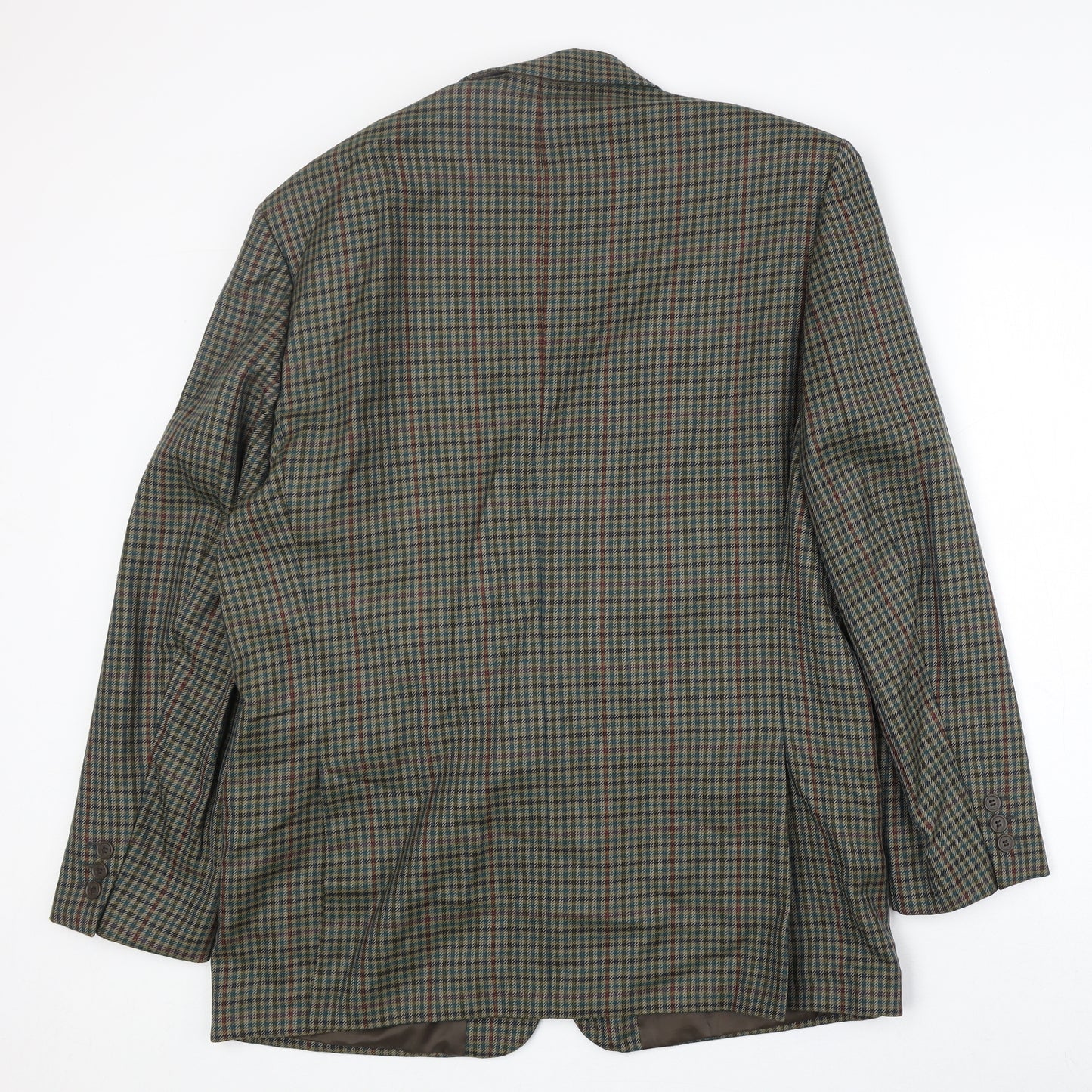 Greenwood Classic Mens Multicoloured Geometric Wool Jacket Blazer Size 42 Regular