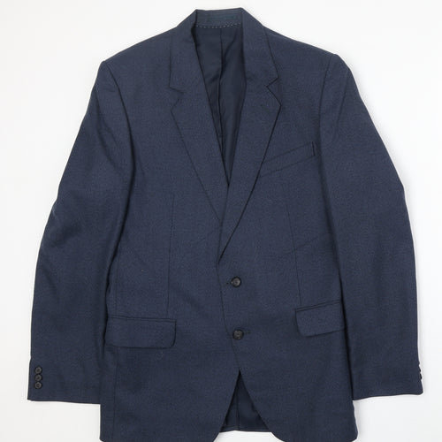 Centar Mens Blue Polyester Jacket Suit Jacket Size 44 Regular