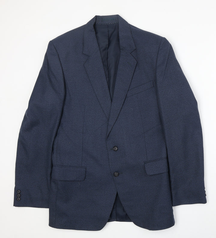 Centar Mens Blue Polyester Jacket Suit Jacket Size 44 Regular