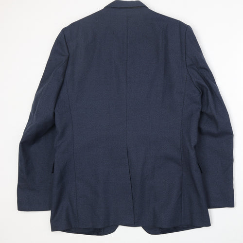 Centar Mens Blue Polyester Jacket Suit Jacket Size 44 Regular