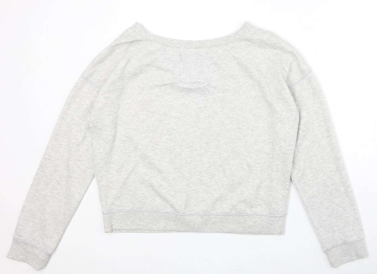 New Look Womens Grey Polyester Pullover Sweatshirt Size 14 Pullover