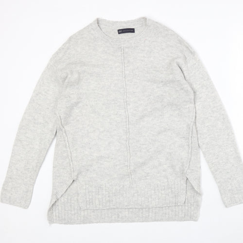 Marks and Spencer Womens Grey Round Neck Acrylic Pullover Jumper Size S