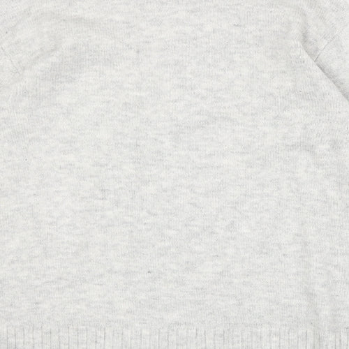 Marks and Spencer Womens Grey Round Neck Acrylic Pullover Jumper Size S