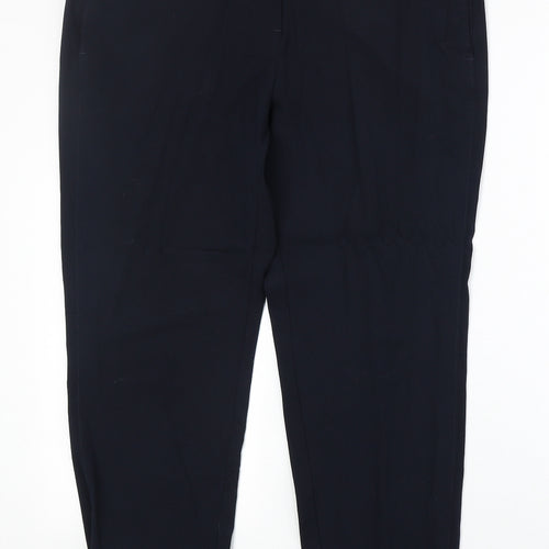 Marks and Spencer Womens Blue Polyester Dress Pants Trousers Size 14 Regular Zip