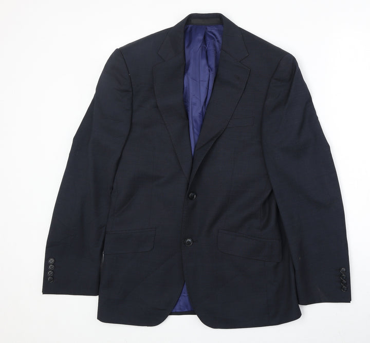 Marks and Spencer Mens Blue Wool Jacket Suit Jacket Size 36 Regular