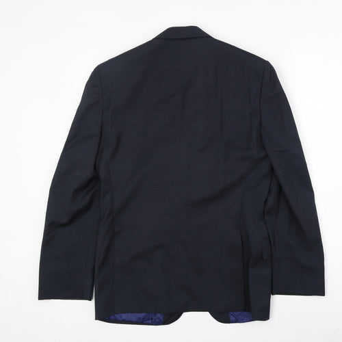 Marks and Spencer Mens Blue Wool Jacket Suit Jacket Size 36 Regular