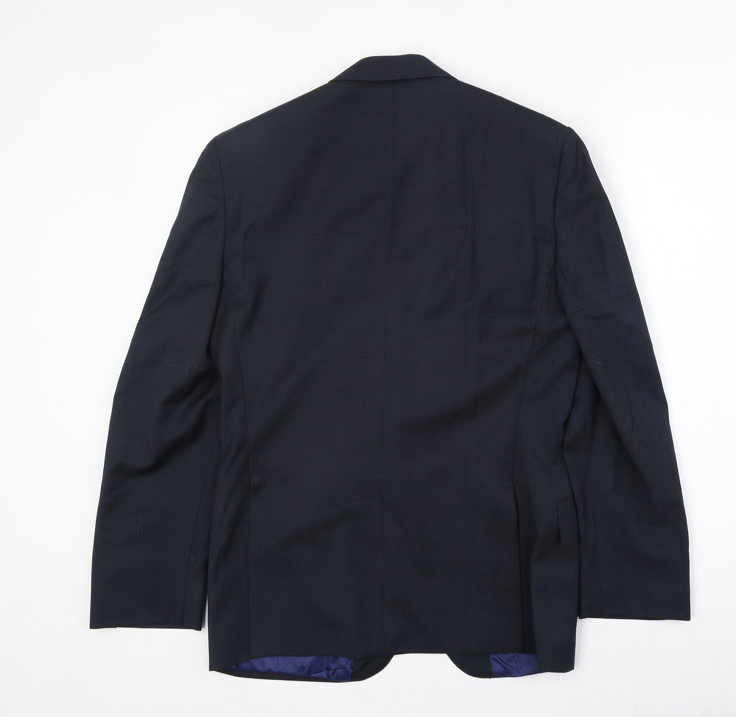 Marks and Spencer Mens Blue Wool Jacket Suit Jacket Size 36 Regular