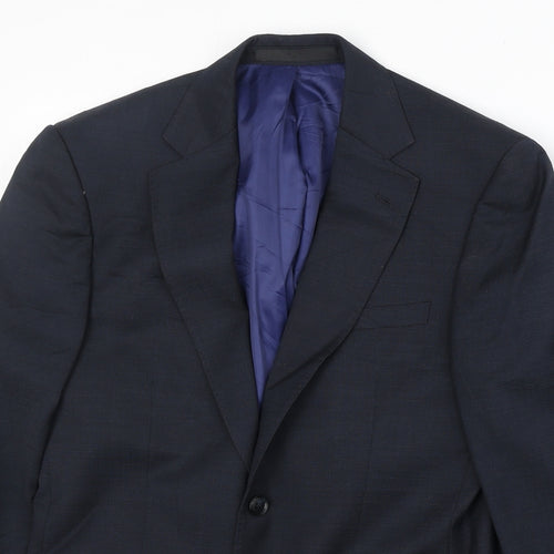 Marks and Spencer Mens Blue Wool Jacket Suit Jacket Size 36 Regular