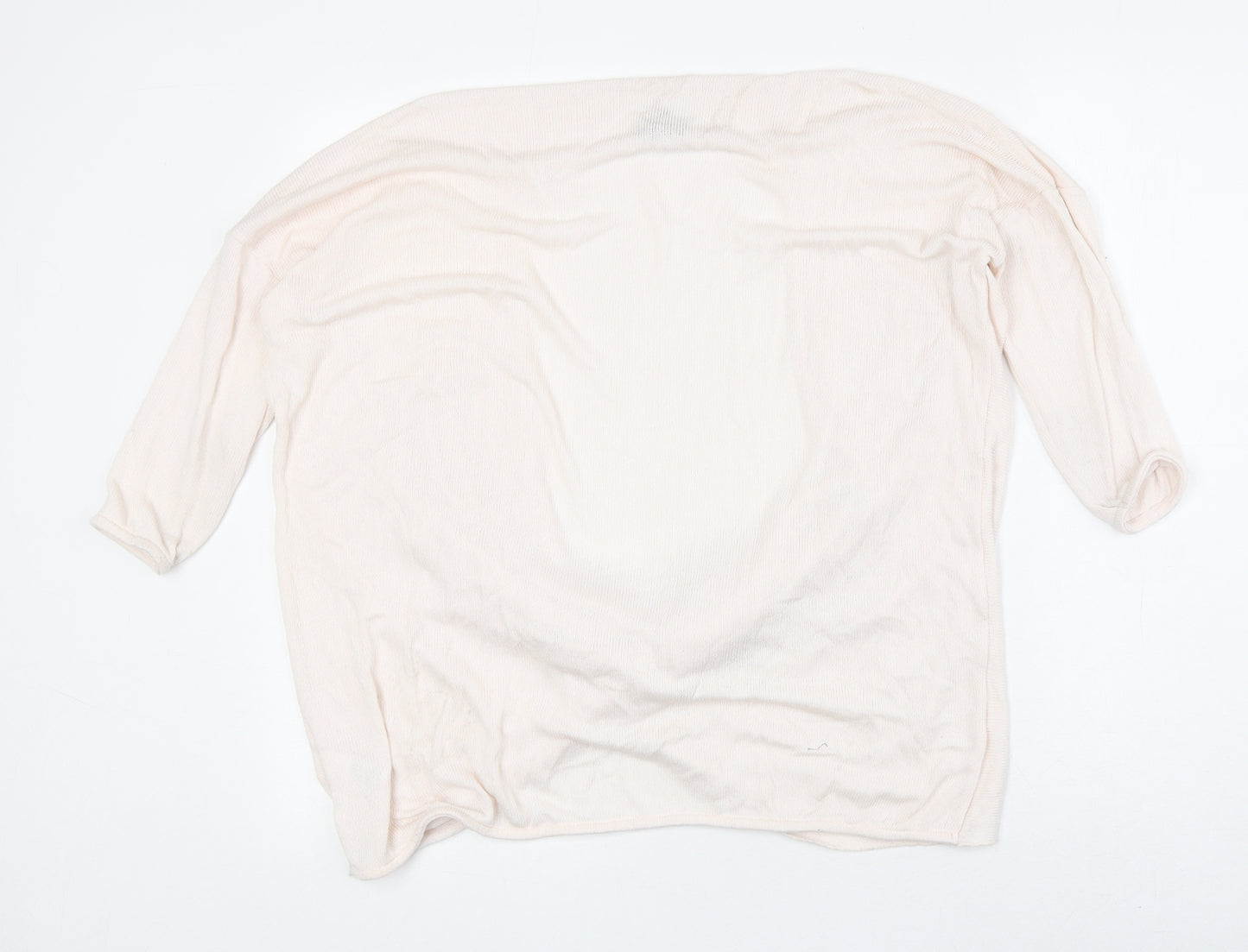 River Island Womens Pink V-Neck Viscose Pullover Jumper Size 12