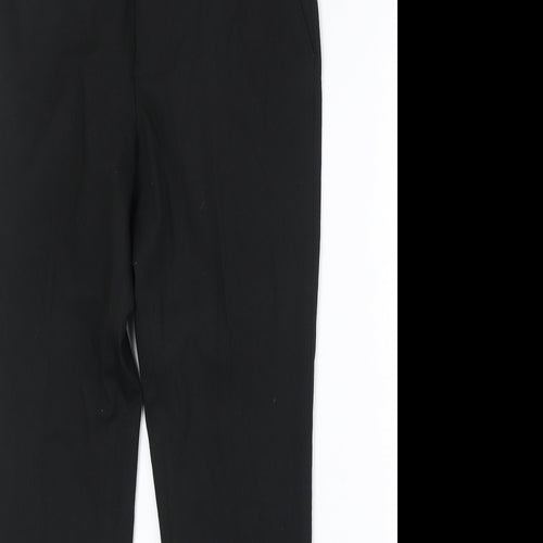 New Look Mens Black Polyester Dress Pants Trousers Size 30 in Regular Zip