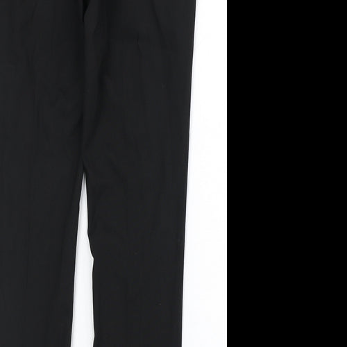 New Look Mens Black Polyester Dress Pants Trousers Size 30 in Regular Zip