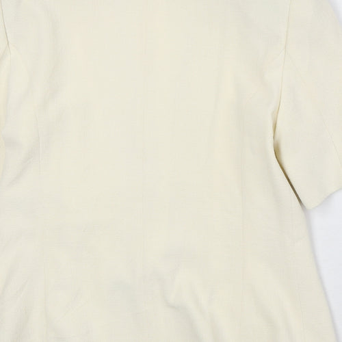 Klass Womens Ivory Polyester Jacket Blazer Size 12