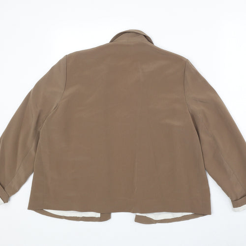 BHS Womens Brown Polyester Jacket Blazer Size 12 - Open