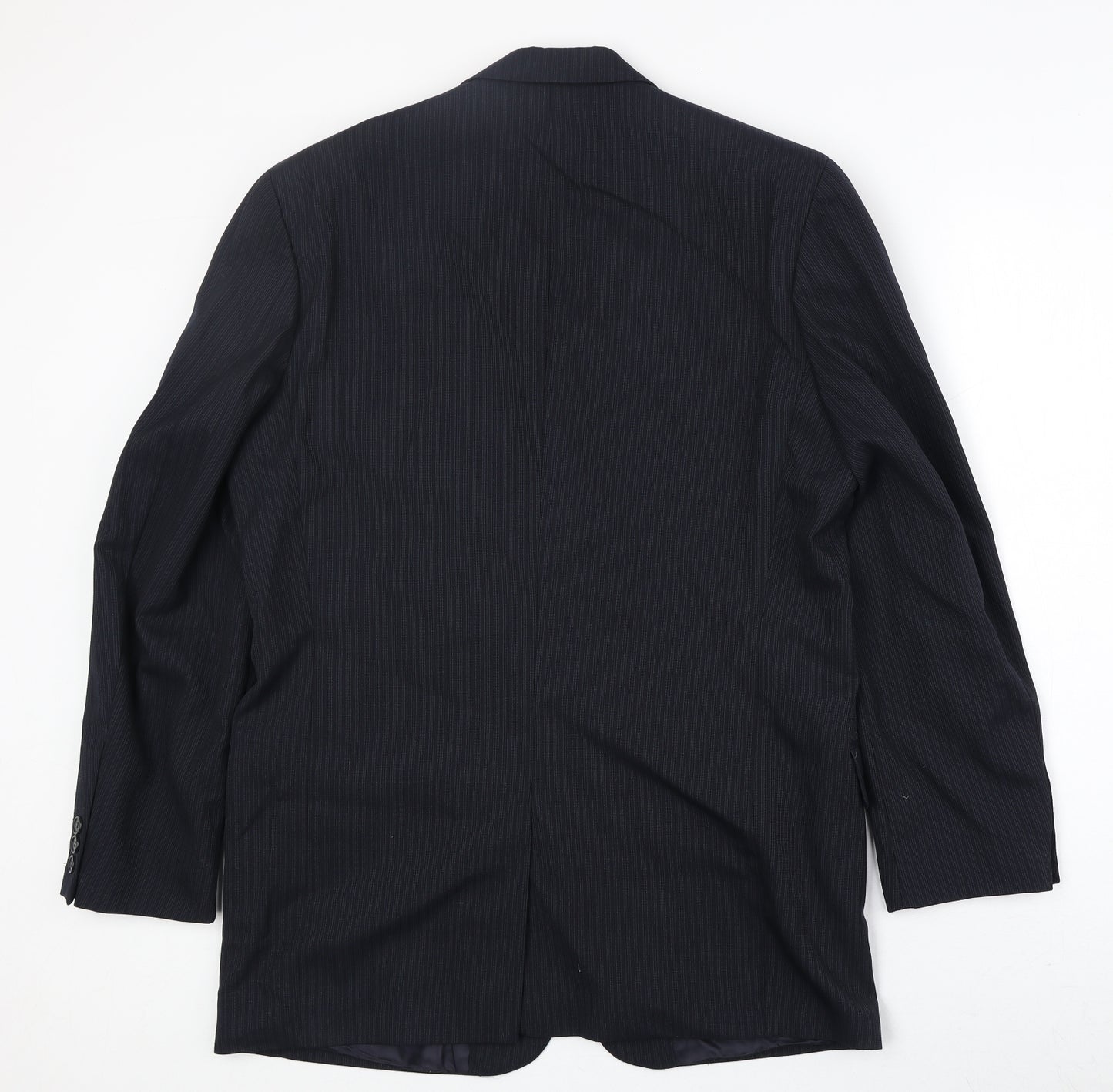 NEXT Mens Blue Striped Wool Jacket Suit Jacket Size 40 Regular