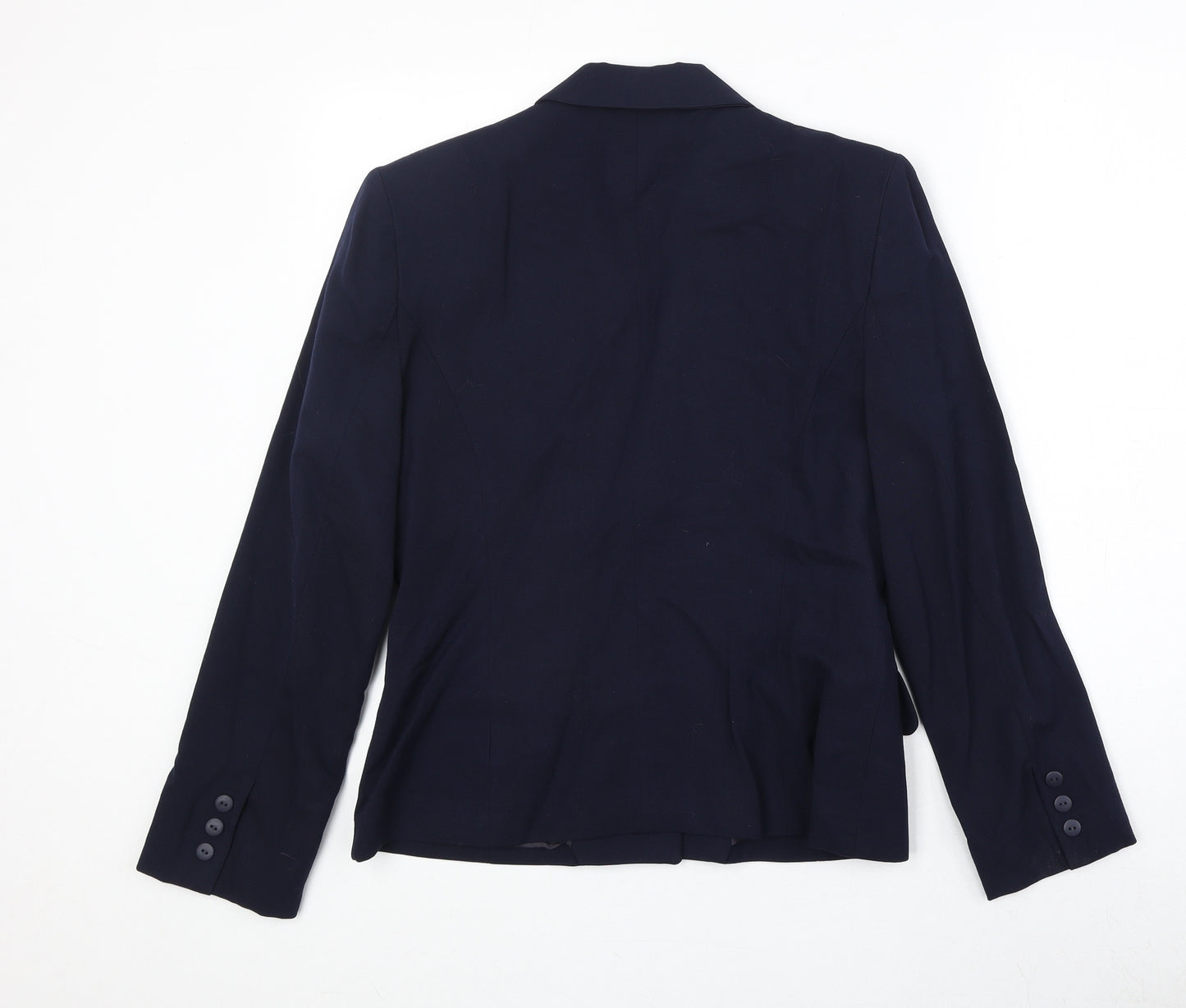 Elliott Lauren Womens Blue Polyester Jacket Blazer Size 8