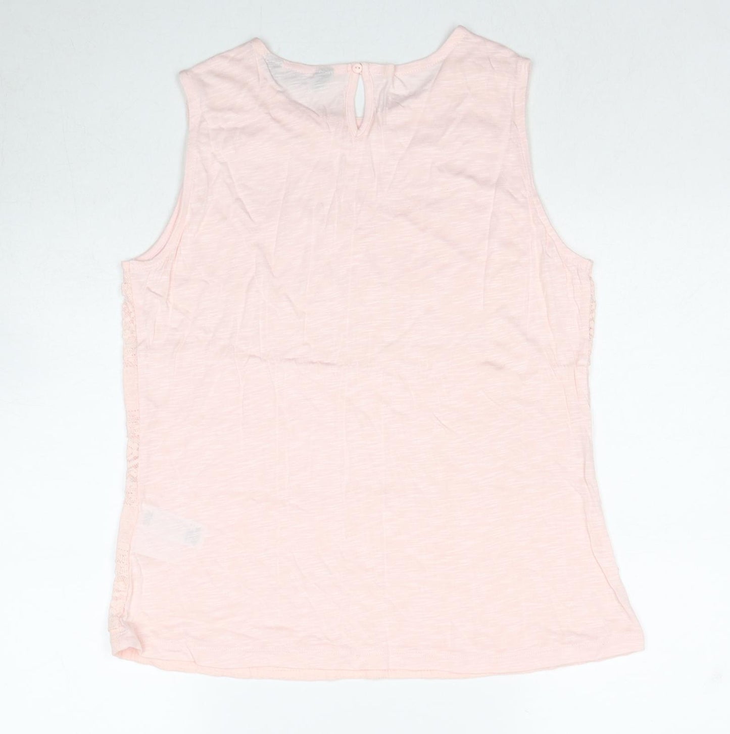 Dorothy Perkins Womens Pink Viscose Basic Tank Size 18 Round Neck