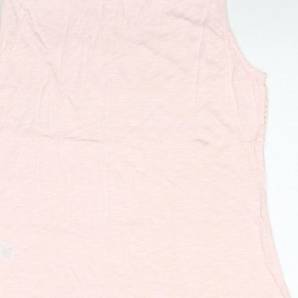 Dorothy Perkins Womens Pink Viscose Basic Tank Size 18 Round Neck