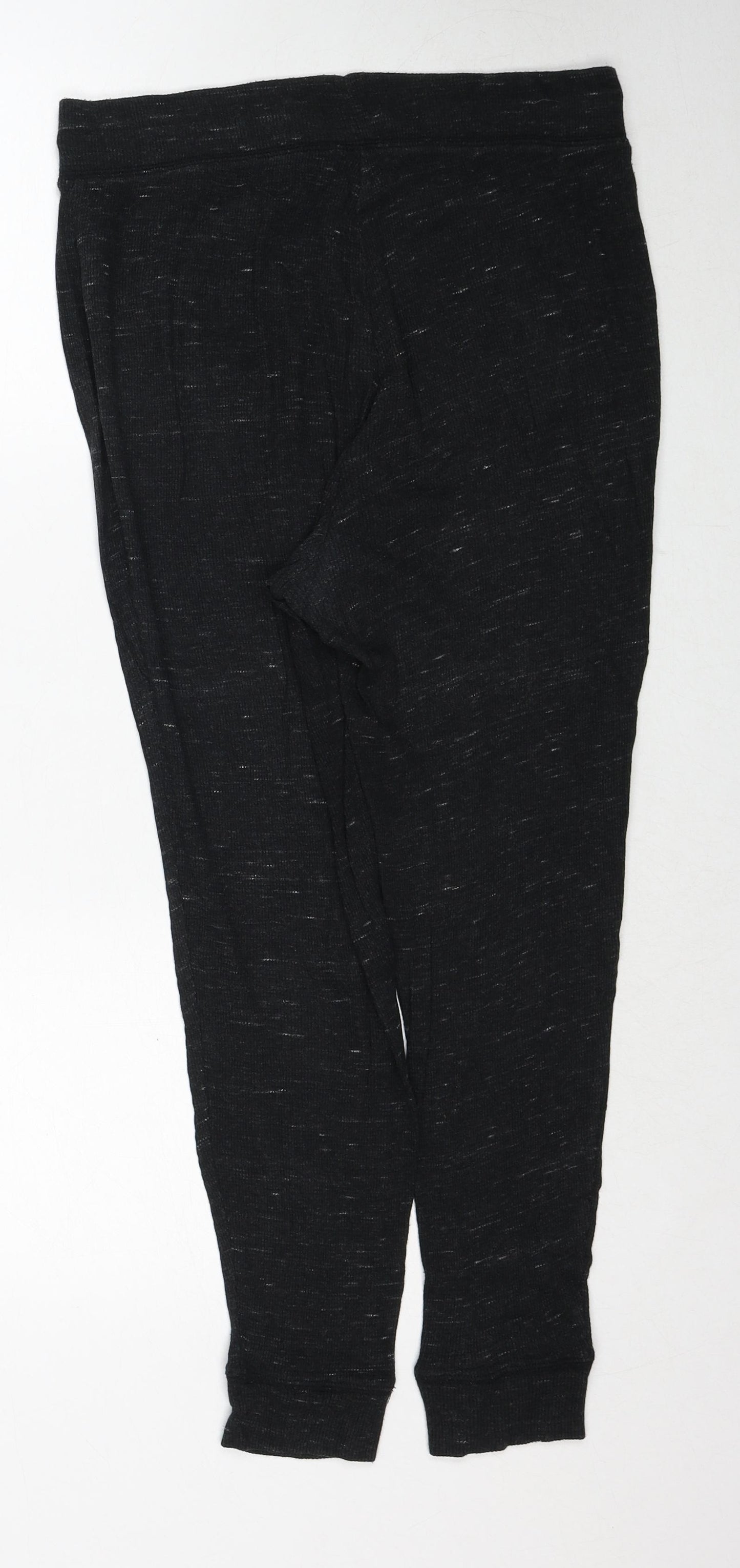 Aerie Womens Black Cotton Jogger Trousers Size M Regular Drawstring