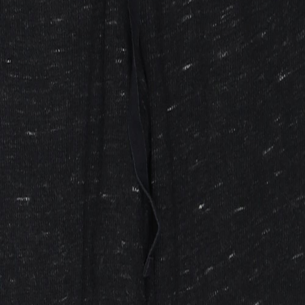 Aerie Womens Black Cotton Jogger Trousers Size M Regular Drawstring