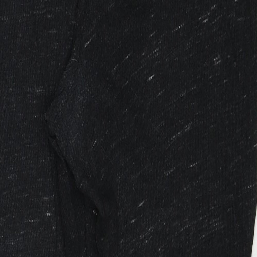 Aerie Womens Black Cotton Jogger Trousers Size M Regular Drawstring