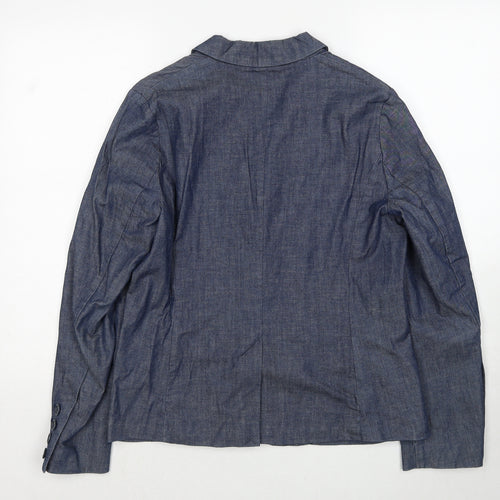 Boomerang Womens Blue Jacket Blazer Size 12 Button