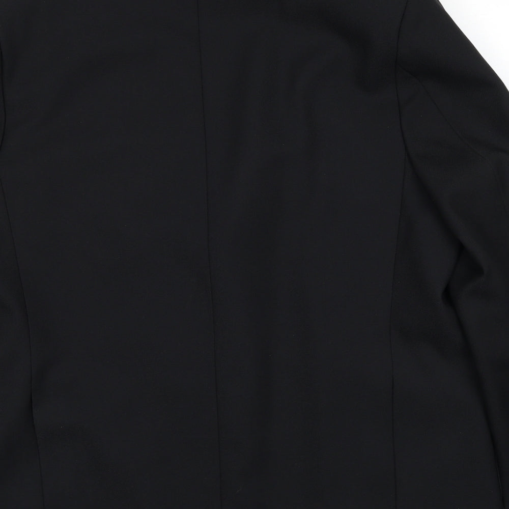 BHS Mens Black Polyester Jacket Suit Jacket Size 40 Regular
