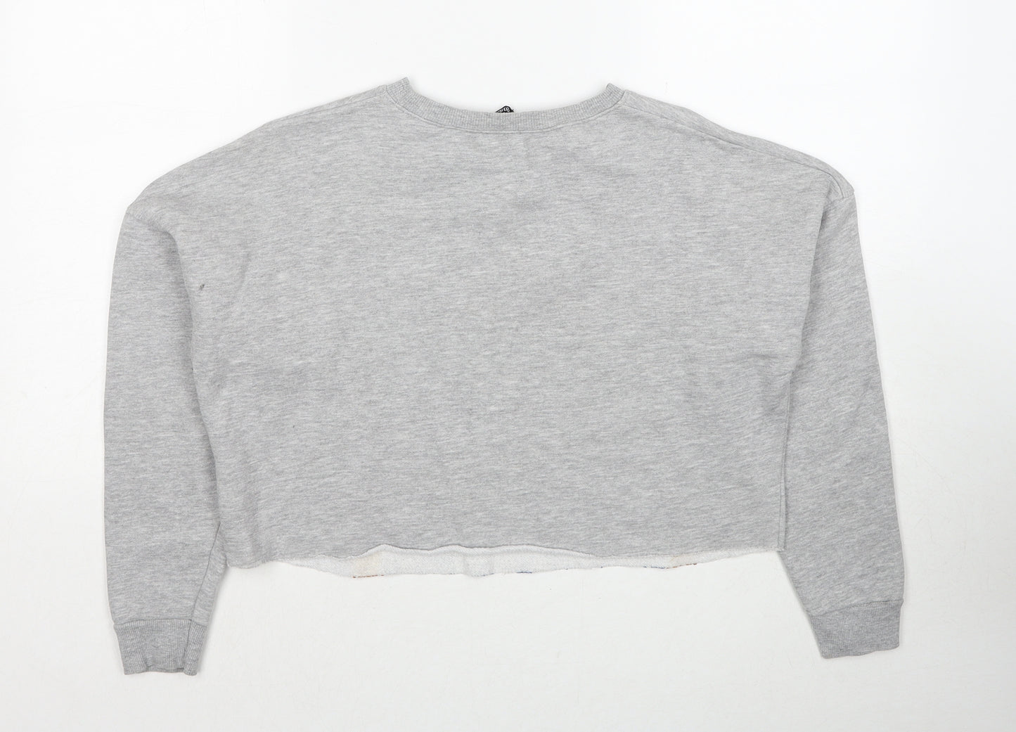 New Look Girls Grey Cotton Pullover Sweatshirt Size 12-13 Years Pullover - Detroit Michigan