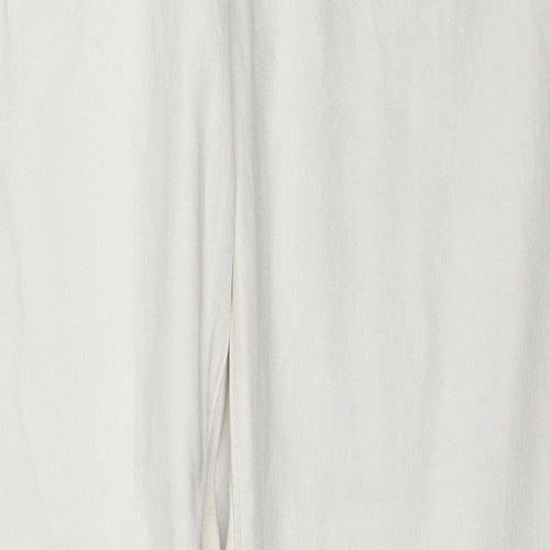 Lands' End Mens White Cotton Straight Jeans Size 31 in Regular Zip