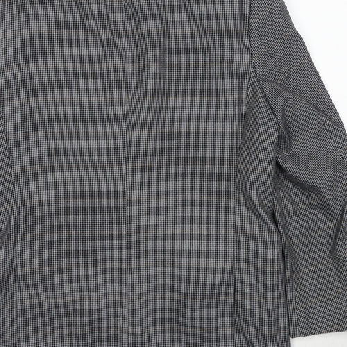 GreenWoods Mens Grey Geometric Polyester Jacket Blazer Size 40 Regular