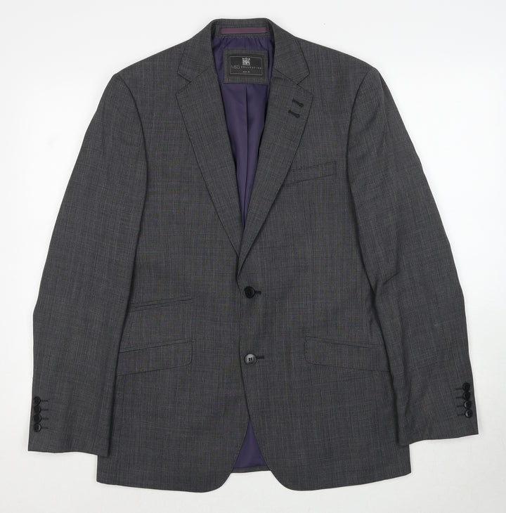 Marks and Spencer Mens Grey Wool Jacket Suit Jacket Size M Regular