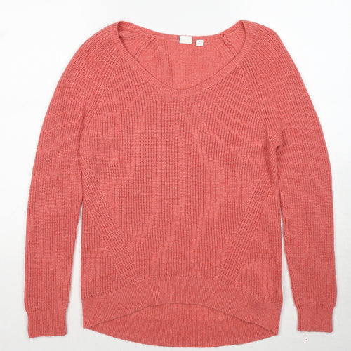 Gap Womens Pink V-Neck Nylon Pullover Jumper Size XS